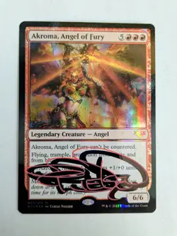 MTG FOIL Akroma, Angel of Fury SHADOW SIGNED BY TERESE NIELSEN - Image 1