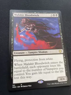 MTG Malakir Bloodwitch - Zendikar Lightly Played English - Image 1