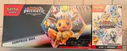 Pokemon Prismatic Evolutions Surprise Box + Booster Bundle Sam’s Club Exclusive - Image 1