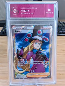 2021 POKEMON SWORD & SHIELD CHILLING REIGN #187 FULL ART/AVERY TGA 10 - Image 1