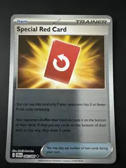 Special Red Card Trainer- Reverse Holo-Item 082/086 Pokemon TCG - Image 1