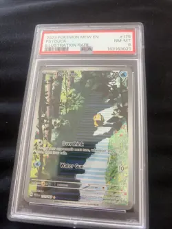 Pokemon Card - Psyduck Illustration Rare 175/165 Holo Rare English 151 - PSA 8 - Image 1