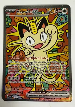 Meowth ex 121/088 ENGLISH Special Illustration Rare - Perfect Order SIR Pokemon - Image 1
