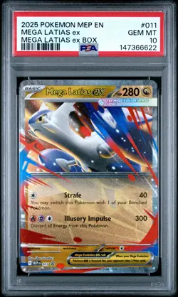 2025 POKEMON MEP EN-ME BLACK STAR PROMO MEGA LATIAS EX BOX MEGA LATIAS EX PSA 10 - Image 1