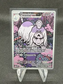 2025 Pokemon Mega Evolution Houndstone #145/132 Illustration Rare NM - Image 1