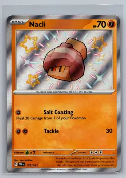 Nacli 176/091 Shiny Rare Paldean Fates Pokemon Near Mint - Image 1