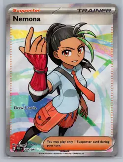 Nemona 229/091 Ultra Rare Paldean Fates Pokemon Near Mint - Image 1