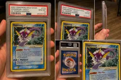 Pokemon 2007 Vaporeon Star Gold Star Holo Power Keepers 102/108 PSA 10 - Image 1