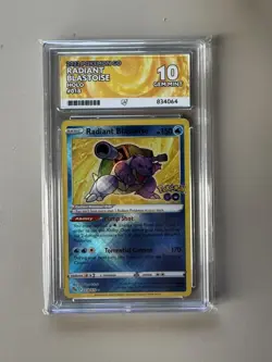 Radiant Blastoise 018/078 Pokemon GO Holo ACE 10 - Image 1