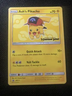Ash's Pikachu - SM111 - Non-Holo Promo POKEMON SUN & MOON PROMOS MP - Image 1