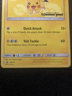 Ash's Pikachu - SM111 - Non-Holo Promo POKEMON SUN & MOON PROMOS MP - Image 2