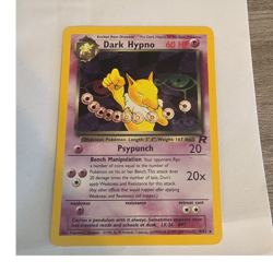 WOTC Pokemon TCG Dark Hypno 9/82 Team Rocket Holo Rare Eng 2000 60 HP - Image 1
