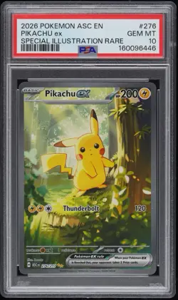 2026 POKEMON #276 PIKACHU ex ASCENDED HEROES EN SIR PSA 10 GEM MINT “Treekachu” - Image 1
