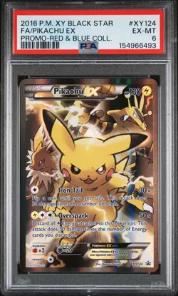 2016 Pokemon XY Black Star XY124 Pikachu EX PSA 6 154966493 - Image 1