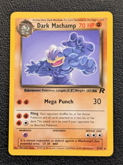 Pokemon TCG Dark Machamp 27/82 Team Rocket Rare Regular Unlimited 70 HP - Image 1