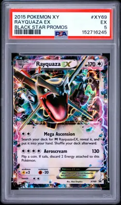 2015 POKEMON BLACK STAR PROMO RAYQUAZA #XY69 PSA 5 - Image 1