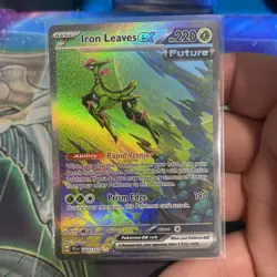 Pokemon TCG Iron Leaves EX Scarlet & Violet Temporal Forces 203/162 NM Condition - Image 1