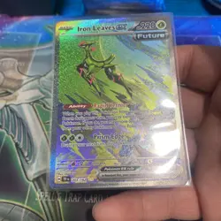 Pokemon TCG Iron Leaves EX Scarlet & Violet Temporal Forces 203/162 NM Condition - Image 4