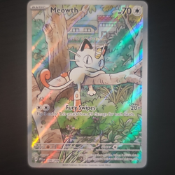 Pokemon TCG Meowth 106/094 Me02 Phantasmal Flames Illustration Rare Holo - Image 1