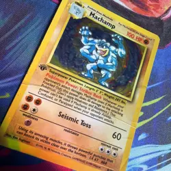 Pokemon Machamp 1st Edition 8/102 Unlimited Base Set 1999 Holo - Image 3