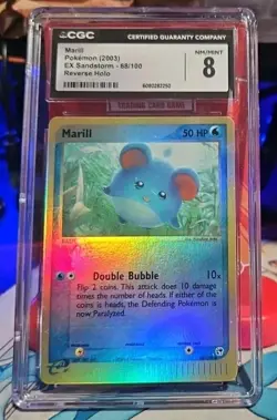 Pokemon Marill 68/100 Reverse Holo EX Sandstorm CGC 8 NM - Image 1