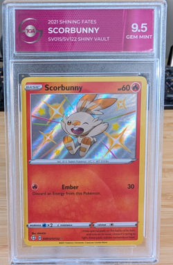 Pokemon Scorbunny SV015/SV122 Shining Fates Shiny Vault 2021 - TGA 9.5 GEM MINT - Image 1