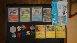 Mixed Pokemon Lot: JP Shining Charizard, Venusaur, Blastoise, Stamp Pikachu - Image 1