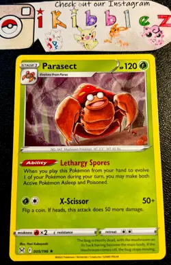 Parasect 005/196 NM Non Holo Rare Lost Origin Pokemon Card. Fast Shipping! - Image 1