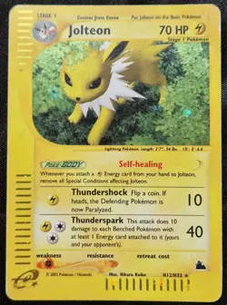 Jolteon Skyridge Holo Pokemon Card HP Rare Vintage 2003 H12/H32 - Image 1
