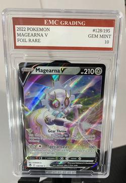 MAGEARNA V FULL ART FOIL 2022 Pokemon RARE Card GRADED 10 MINT #128/195 - Image 1
