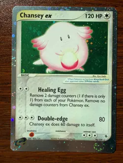Chansey ex 96/109 Ultra Rare Holo EX Ruby Sapphire Pokemon Card LP+ NM- - Image 1