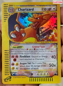 Charizard Crystal Style Holo Card - Fan Made Art - Image 2