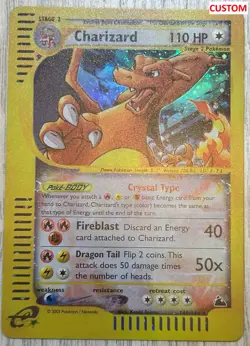 Charizard Crystal Style Holo Card - Fan Made Art - Image 3
