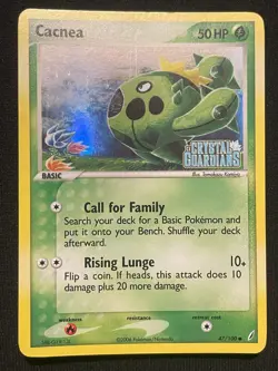 Cacnea 47/100 | 2006 Pokemon EX Crystal Guardians Stamped Reverse Holo | NM/LP - Image 1
