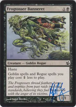 MTG Magic Frogtosser Banneret Morningtide Signed by Artist Ralph Horsley w/ COA - Image 1