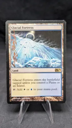 Glacial Fortress- MTG Magic - Core Set 2013 M13 - Signed by Franz Vohwinkel - LP - Image 1
