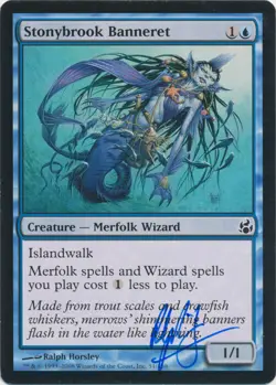 MTG Magic Stonybrook Banneret Morningtide Signed by Artist Ralph Horsley w/ COA - Image 1