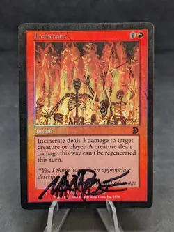 Incinerate FOIL | MTG Magic Deckmasters | Artist Signed | MP - Image 1