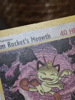 Pokemon Team Rocket's Meowth WOTC Black Star Promo 18 - LP - Image 4