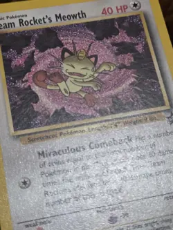 Pokemon Team Rocket's Meowth WOTC Black Star Promo 18 - LP - Image 5