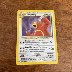 Pokemon URSARING 15/75 NEO DISCOVERY Unlimited Holo Card With Swirl WOTC NM - Image 1