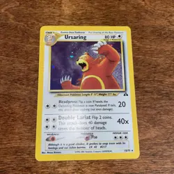 Pokemon URSARING 15/75 NEO DISCOVERY Unlimited Holo Card With Swirl WOTC NM - Image 2