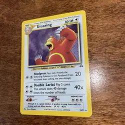 Pokemon URSARING 15/75 NEO DISCOVERY Unlimited Holo Card With Swirl WOTC NM - Image 3