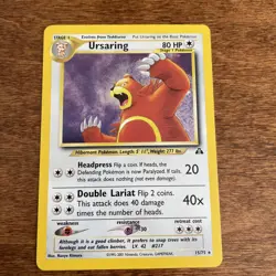 Pokemon URSARING 15/75 NEO DISCOVERY Unlimited Holo Card With Swirl WOTC NM - Image 5