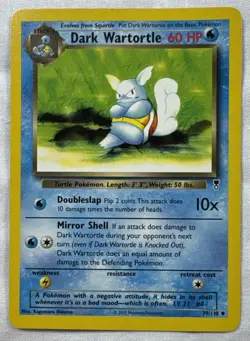 Dark Wartortle Legendary Collection 39/110 LP Pokemon TCG WotC - Image 1