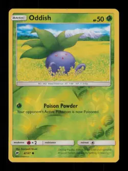 REVERSE HOLO ODDISH COMMON 4/147 MP POKEMON - Image 1