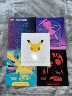 Pokemon Players Guide Lot Of 5 - Various Sets ETB Booklets SWSH Through MEGA - Image 1