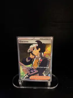 Pokemon Giacomo 252/193 Paldea Evolved SV Ultra Rare Full Art Trainer - Image 1