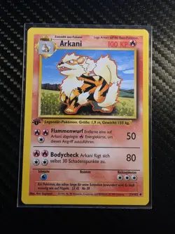 Arcanine (Arkani) German 1st Ed. Pokemon Base Set #23 1999 - Image 1