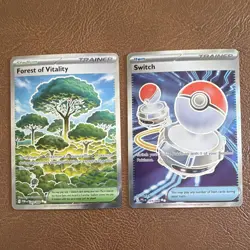 Pokemon TCG Trainer RH Lot (2) Forest of Vitality 109/088 Switch 123/094 - Image 1